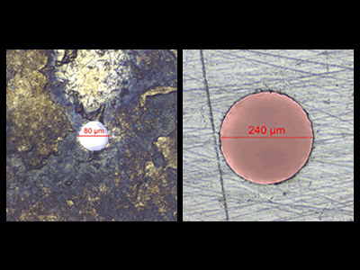 Micro-foratura di metalli di forte spessore